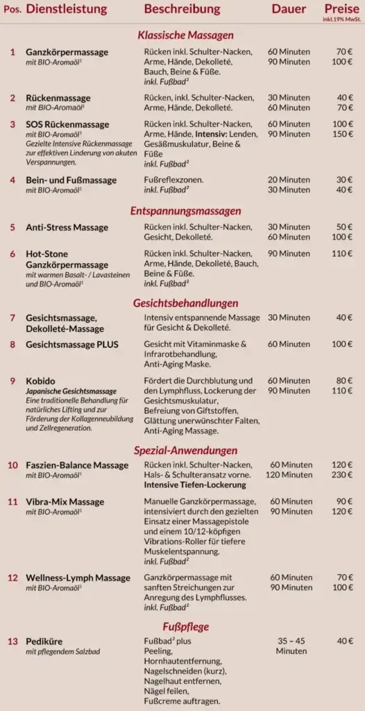 massage-preisliste-trier Hier finden Sie die Preise zu meinen verschiedenen Dienstleistungen